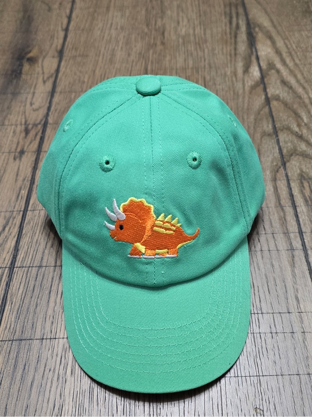 Bits & Bows Kids Triceratops Dinosaur Baseball Hat Mint Green NWT Age 0-2